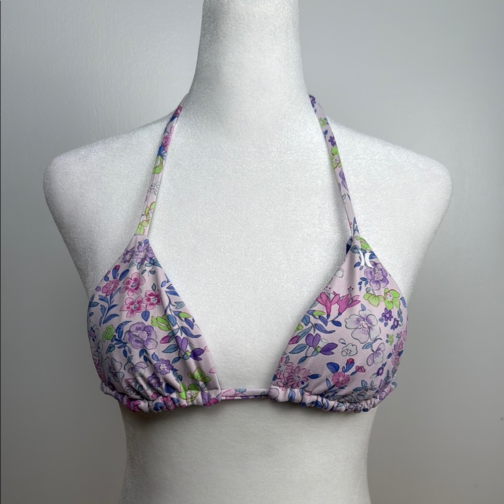 Hurley reversible floral Bikini Top